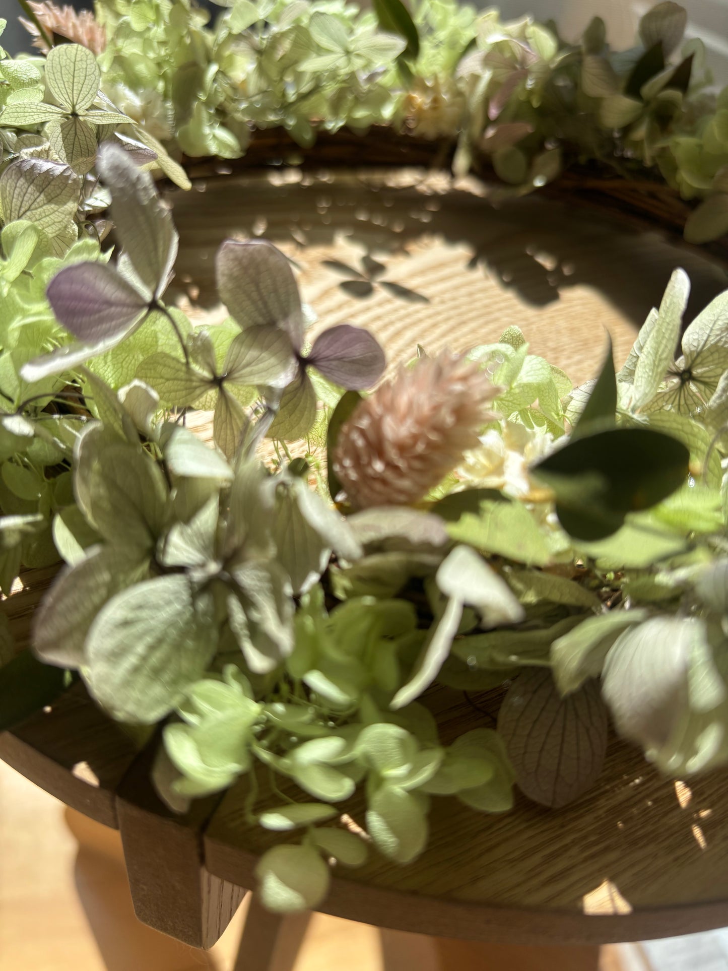 紫陽花のナチュラルリース
