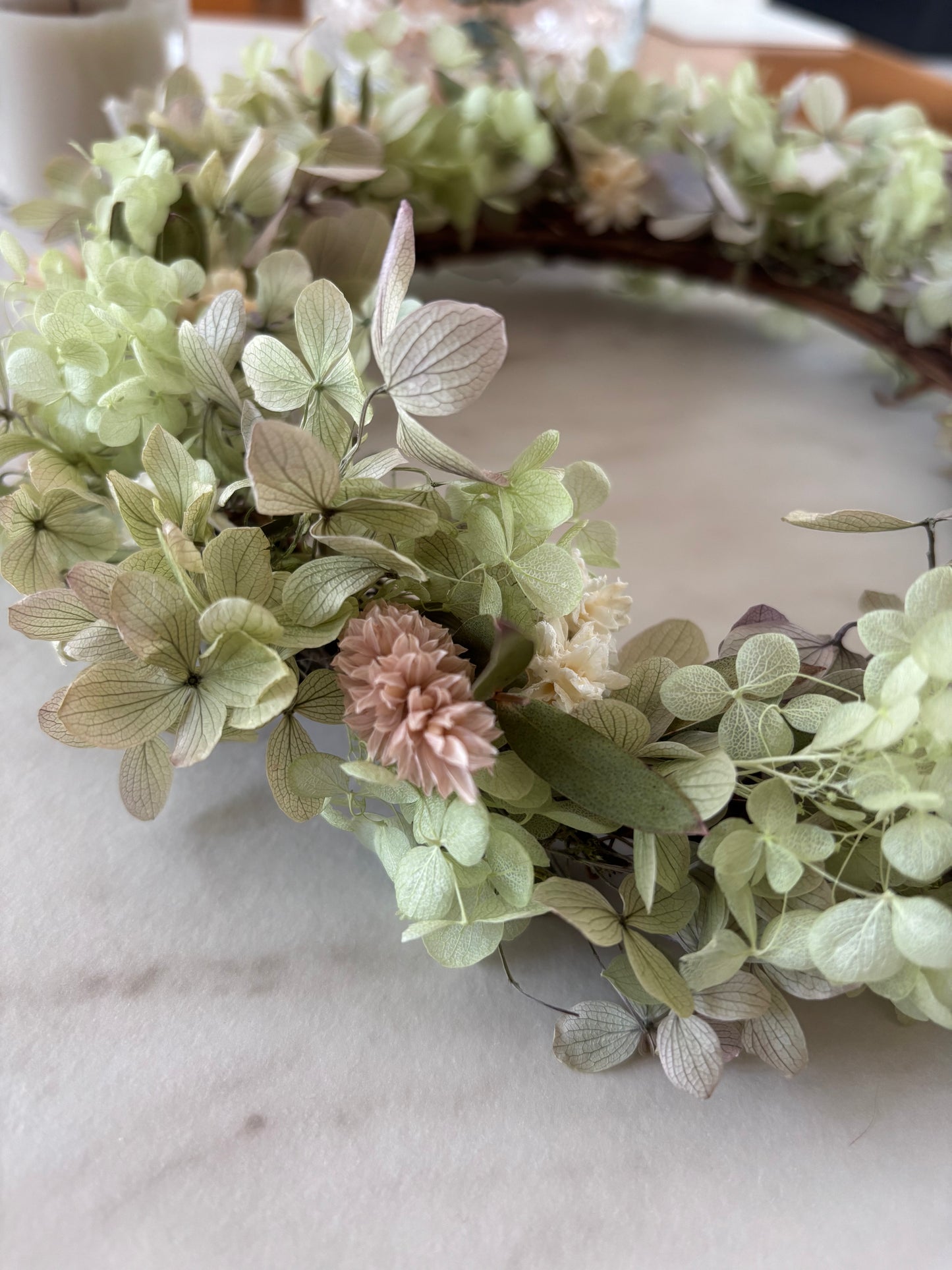 紫陽花のナチュラルリース
